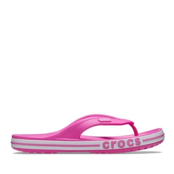 CROCS Hot Pink Foam Flip Sandals - Picture 2 of 5